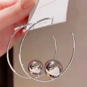 Elegant Silver Hoop Earrings